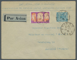 Airmail - Overseas: 1935, ALGERIEN, Erster Postflug Oran-Alicante Am 14. Juli 19 - Sin Clasificación