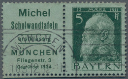 Bayern - Zusammendrucke: 1912, Zusammendruck "Michel/ Schulwandtafeln" (R 10) Mi - Andere & Zonder Classificatie