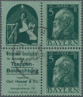 Bayern - Zusammendrucke: 1912, Viererblock-Zusammendruck Mit "Abbildung Eines Ma - Andere & Zonder Classificatie