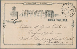 Helgoland - Ganzsachen: 1878/1885 Gruppe Von Drei 5 F/10 Pf Ganzsachenkarten Adr - Heligoland