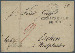 Preußen - Vorphilatelie: 1831, Preussisches Postamt In YSTAD: Brief Aus Stockhol - Precursores