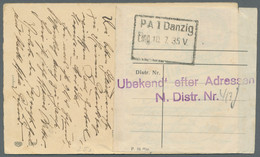 Danzig - Besonderheiten: 1935, 27.6., 25 Pfg. Als EF Auf AK Nach Dänemark, Besse - Otros & Sin Clasificación