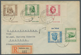 DDR: 1952, 12 Pfg Bis 30 Pfg Persönlichkeiten Auf Satz-R-Brief Von "Seehausen (A - Briefe U. Dokumente