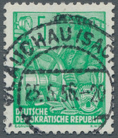 DDR: 1953, Fünfjahrplan II, 5 Pfg. Gelbsmaragdgrün Mit Dem Guten Wasserzeichen Y - Gebraucht