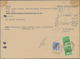 Berlin: 1949, Schwarzaufdruck 80 Pf. Sowie 10 Pf. Im Senkrechten Paar Auf Selbst - Brieven En Documenten