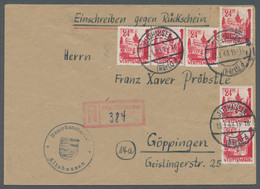 Französische Zone - Württemberg: 1948, Freimarken I, 24 Rpf. Dunkelrosa, Sechs S - Andere & Zonder Classificatie