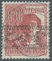 Bizone: 1948, Freimarkenausgabe Arbeiterserie Mit Posthörnchen-Aufdruck, 60 Pfg. - Altri & Non Classificati