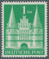 Bizone: 1948-52, Bautenserie Enge Zähnung, 15 Werte Komplett Tadellos Postfrisch - Altri & Non Classificati