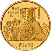 China - Volksrepublik - Anlagegold: 1984, 100 Yuan-Sonderprägung "Kaiser Huang D - China