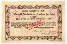 Alte Aktien / Wertpapiere: HALBERSTADT-BLANKENBURG; 1870, Stamm-Prioritäts-Actie - Unclassified