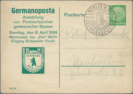 Deutsches Reich - Ganzsachen: 1934/36, 5 Pf Hindenburg, Kleine Partie Von 3 Priv - Other & Unclassified