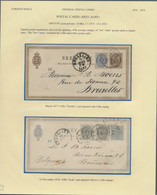 Denmark: 1876-1893, Collection Of 12 Items To Abroad Incl. 2 Letter Franked 20 O - Other & Unclassified