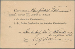 Heimat: Saarland: 1871/1926, Partie Mit Sechs Belegen, Dabei "ST.JOHANN A.D.SAAR - Other & Unclassified