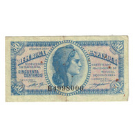 Billet, Espagne, 50 Centimos, 1937, KM:93, TTB - 50 Peseten