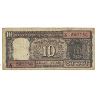 Billet, Inde, 10 Rupees, KM:60j, B - India