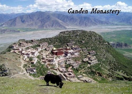 Tibet Ganden Monastery Aerial View New Postcard - Tibet