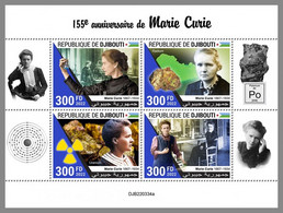 Delcampe - DJIBOUTI 2022 MNH Marie Curie Physicist Physikerin Physicien M/S - OFFICIAL ISSUE - DHQ2230 - Physique