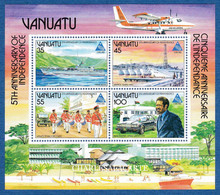 VANUATU  1985  INDEPENDENCE ANNIVERSARY  EXPO 85  M.S. S.G. MS 415   U.M. - Vanuatu (1980-...)