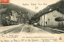 Lamativie * La Station De Tram Tramway * Train Ligne De Chemin De Fer * Gorges De La Cère - Autres & Non Classés