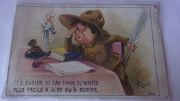 ♥️ SCOUTISME Illustrateur RIGHT 1919 PLUS FACILE A DIRE QU A ECRIRE IT S EASIER TO SAY THAN TO WRITE - Scouting