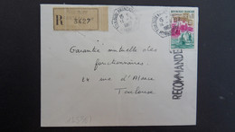 LR TP DUNKERQUE 0,95 OBL. HEXAGONALE Tiretée 14-8 1962 TOULOUSE FRANCAZAL AIR HTE GARONNE (31) EXP: Sgt BERTOU - Militärische Luftpost