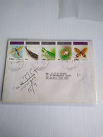 Bhutan.insect Mantis.bfly.registered Thimpu To India.1997.e7reg  Post Conmems 1 Or 2 Pieces - Bhutan