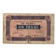 France, Nancy, 1 Franc, 1921, B, Pirot:87-49 - Chambre De Commerce