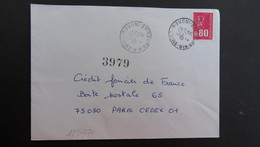 LETTRE TP M. DE BEQUET 0,80 3BP OBL.27-10 1975 37 TOURS AIR INDRE ET LOIRE - Militärische Luftpost