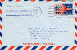 AEROGRAMME - PAR  AVION De CHICAGO à ROME - 1961-80