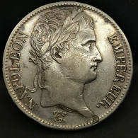 5 FRANCS ARGENT 1814 Q PERPIGNAN NAPOLEON TETE LAUREE  366517 Ex. EMPIRE FRANCAIS SILVER - 5 Francs