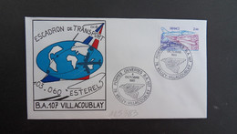 LETTRE ESCADRON DE TRANSPORT TP AVION 2,00 OBL.4 OCTOBRE 1981 78 VELIZY VILLACOUBLAY PORTES OUVERTES BA 107 - Militärische Luftpost