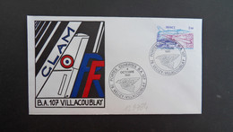 LETTRE CLAM TP AVION 2,00 OBL.4 OCTOBRE 1981 78 VELIZY VILLACOUBLAY PORTES OUVERTES BA 107 - Correo Aéreo Militar