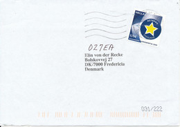 Greece Single Franked Cover Sent To Denmark - Covers & Documents