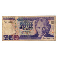 Billet, Turquie, 500,000 Lira, 1970, 1993, KM:208, B - Turkey