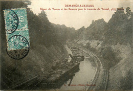 Demange Aux Eaux * Péniches Batellerie * Départ Du Toueur & Des Bateaux Pour Traversée Du Tunnel * Barge Chaland Péniche - Autres & Non Classés