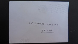 LETTRE OBL.MEC. HEXAGONALE Tiretée 3-12 1974 78 VILLACOUBLAY AIR YVELINES - Military Airmail