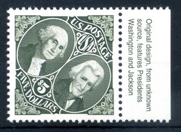 1994 STATI UNITI United States 2597 5$ Presidenti, Washington, Jackson MNH ** - Unused Stamps