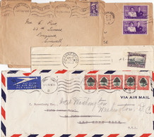 5267) Airmail South Africa USA + 3 Others Cover Lettre Breif - Luchtpost