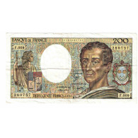 France, 200 Francs, Montesquieu, 1982, F.009, TTB, KM:155a - 200 F 1981-1994 ''Montesquieu''