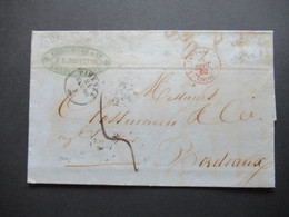 Italien 1860 Faltbrief Mit Inhalt Clossmann & Cie J.L. Pointeua Firenze - Bordeaux Roter K2 Sardaigne 2 Culoz - Tuscany