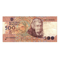 Billet, Portugal, 500 Escudos, 1989, 1989-10-04, KM:180c, TTB - Portugal
