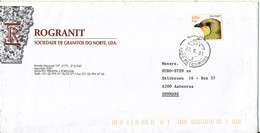 Portugal Cover Sent To Denmark Matosinhos 7-8-2000 Single Stamped BIRD - Storia Postale