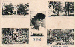 Spa Carte Multivues Voyagé En 1908 - Spa