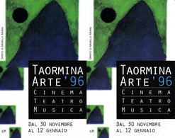 G 571/572 C&C 2636/2637 2 SCHEDE NUOVE MAGNETIZZATE SERIE TAORMINA ARTE 96 5 & 10 - Errori & Varietà