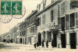 St Mihiel * 1908 * Rue Sur Meuse * Hôtel Des Bons Enfants E. TREVIS Café - Saint Mihiel