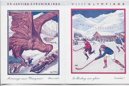 FRANCE OLYMPIADES CHAMONIX 1924 DEPLIANT JEUX OLYMPIQUES CARTE MATISSE PROGRAMME DES JEUX 25 .01 .1924 5.2.24 Au DosRRRR - Hiver 1924: Chamonix