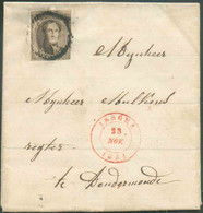 N°6 - Médaillon 10 Centimes Brun, Bdf Supérieur, Bien Margé Sauf à Droite, Avec Variété Non Cataloguée «petit Trait Sous - 1851-1857 Medaglioni (6/8)