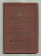 FERROVIE  DELLO STATO TESSERA DI RICONOSCIMENTO - Historische Documenten