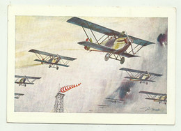 ARMA AERONAUTICA FORTISSIMI ANCHE NELL'ARIA - AEROPLANI DA CACCIA IN PATTUGLIA DISEGNO PISANI   - NV FG - War 1939-45