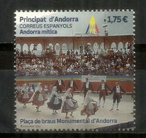 2022: «Andorra Mítica», Plaça De Braus Monumental D'Andorra.  Sello Nuevo ** (Bailes Folclóricos) Facial Alto - Unused Stamps